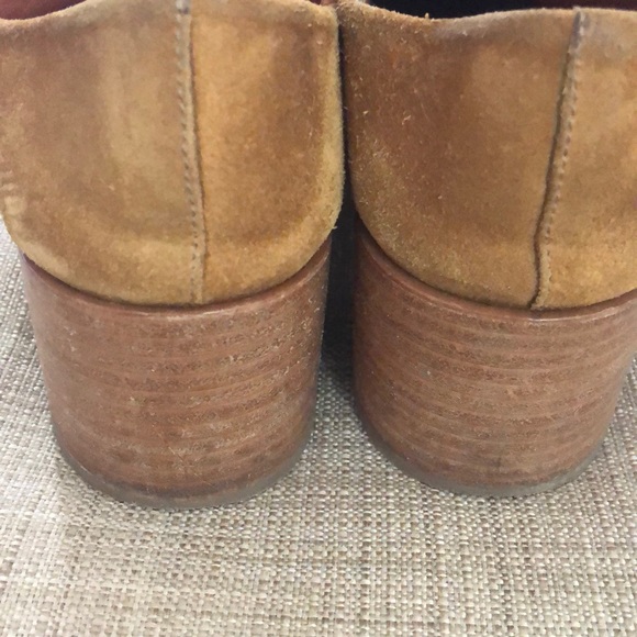 Everlane Mustard Suede Heel Mule/Ankle Boots - Picture 9 of 10